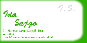 ida sajgo business card
